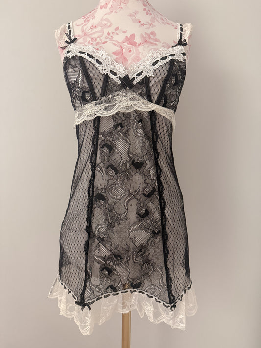 black haze pour martini slip dress
