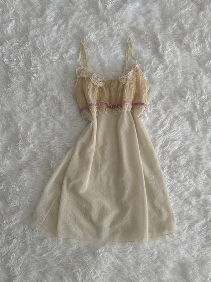 fairy purple belt bow ruched slip dress