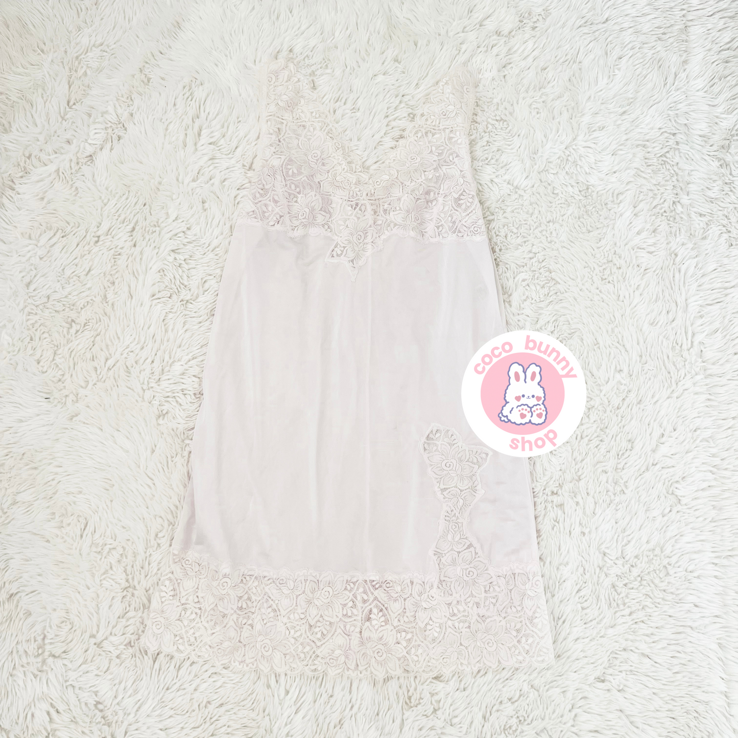 japanese brand eyelet lace slip dress