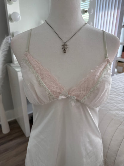 white pumpkin martini slip dress