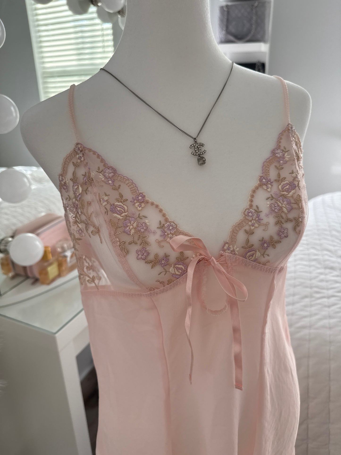 pink cloud guava cocktail slip dress