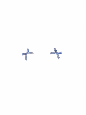 two bows on ears / light blue
