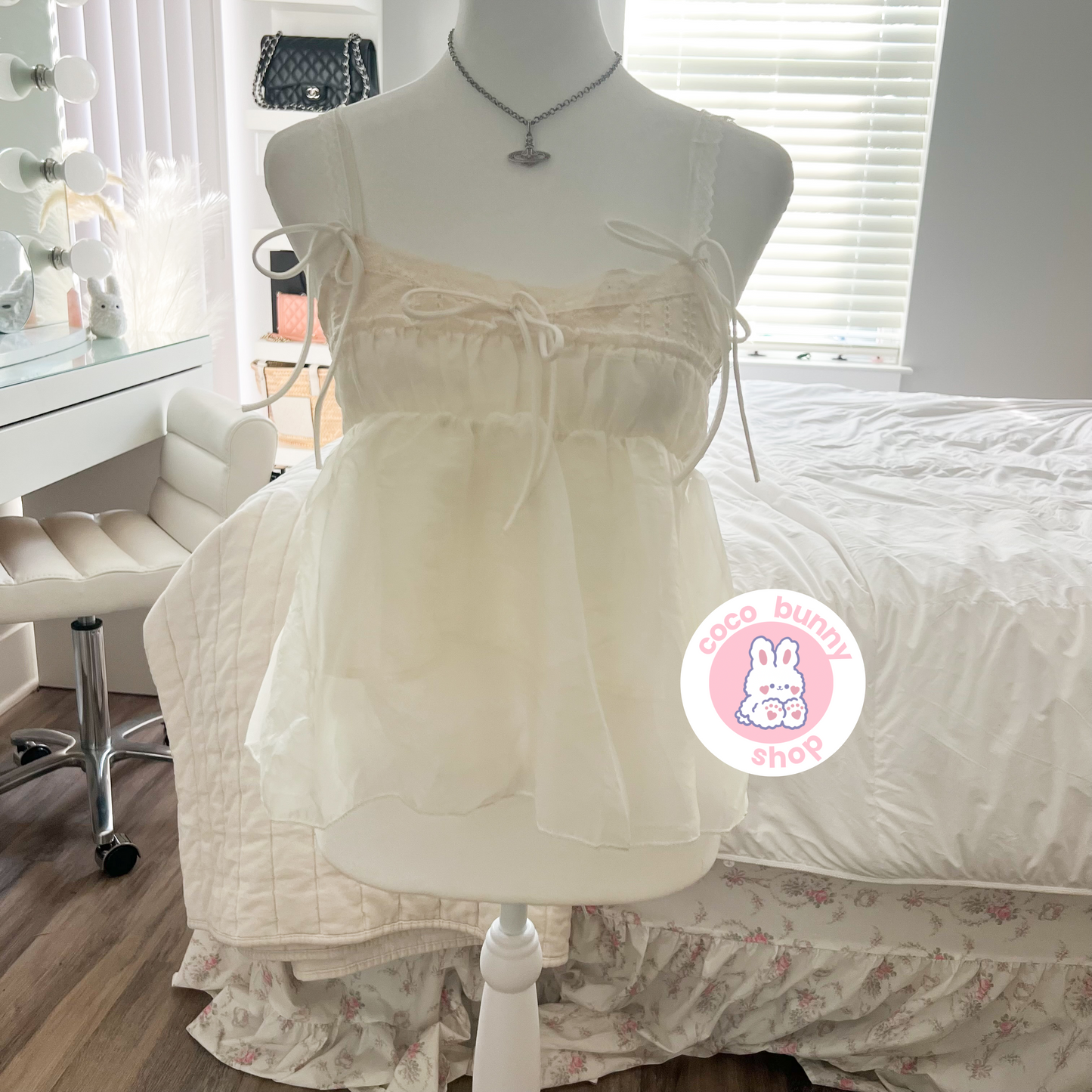 ruched ribbon lace babydoll camisole