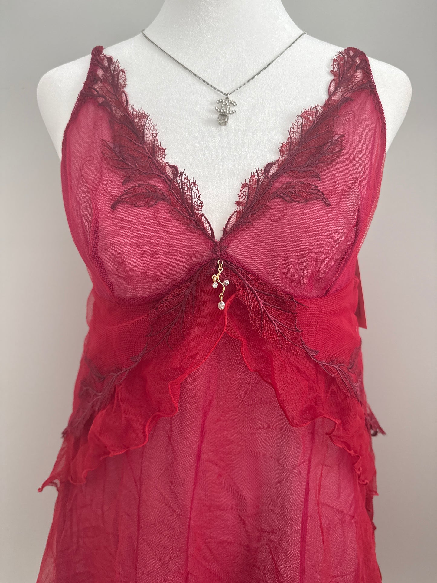 red delicious apple martini slip dress