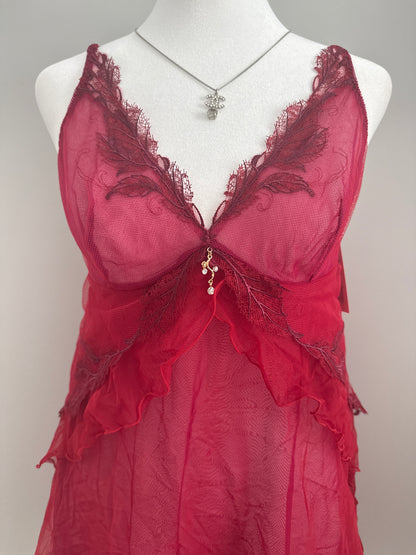 red delicious apple martini slip dress