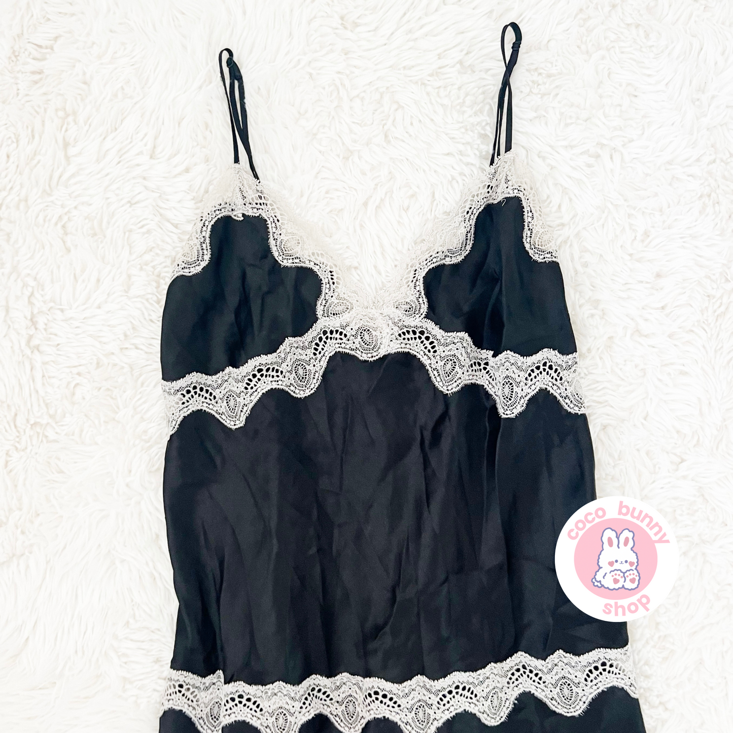 vintage victoria's secret black lace slip dress