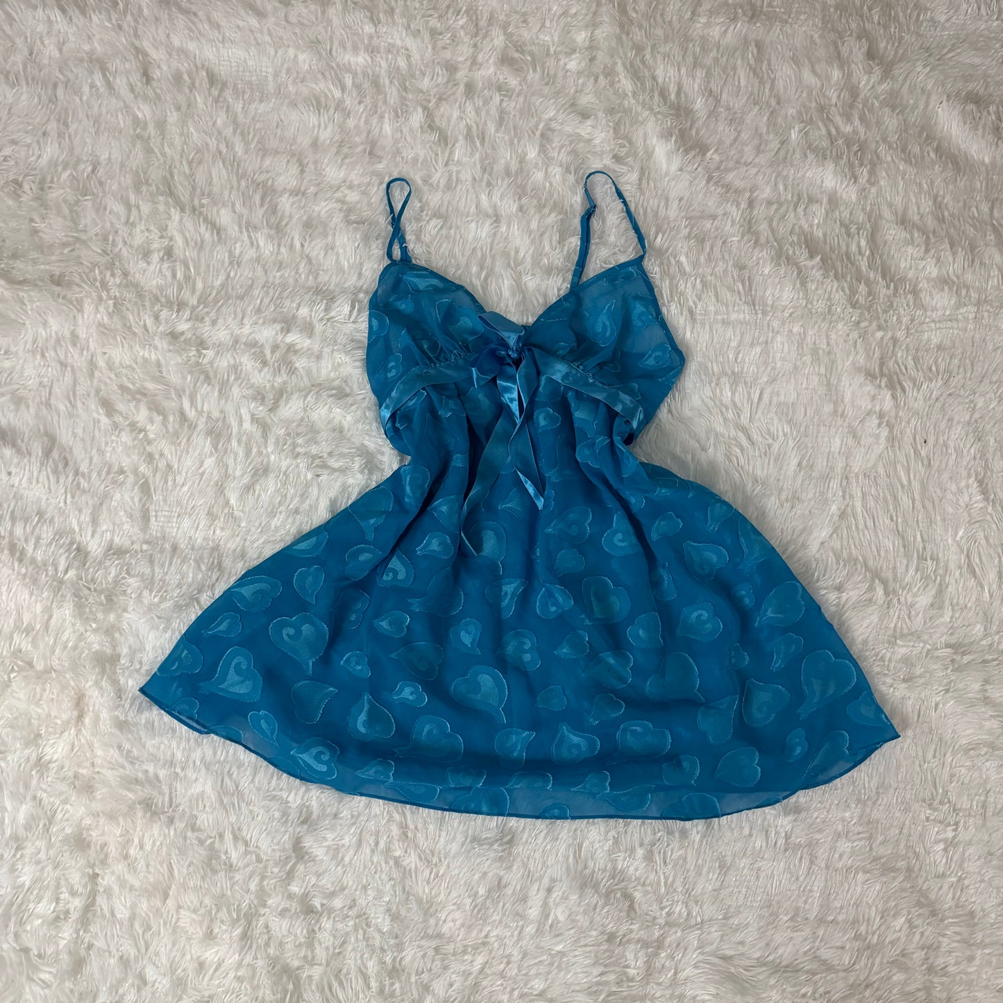 blue raspberry heart stopper slip dress