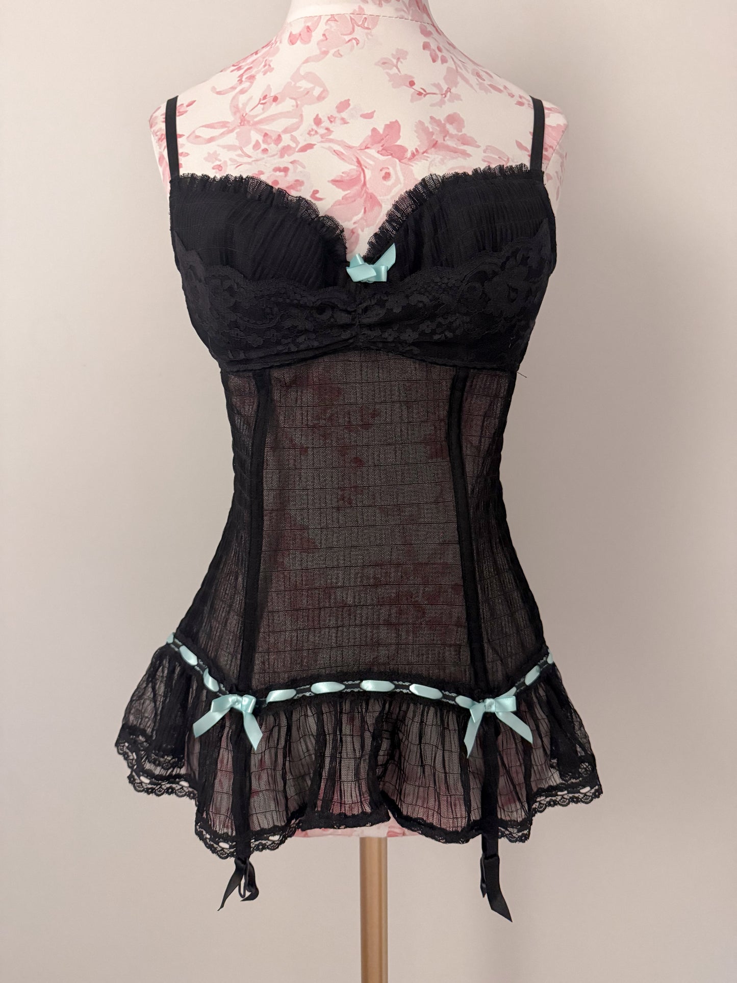 cool mint midnight martini corset