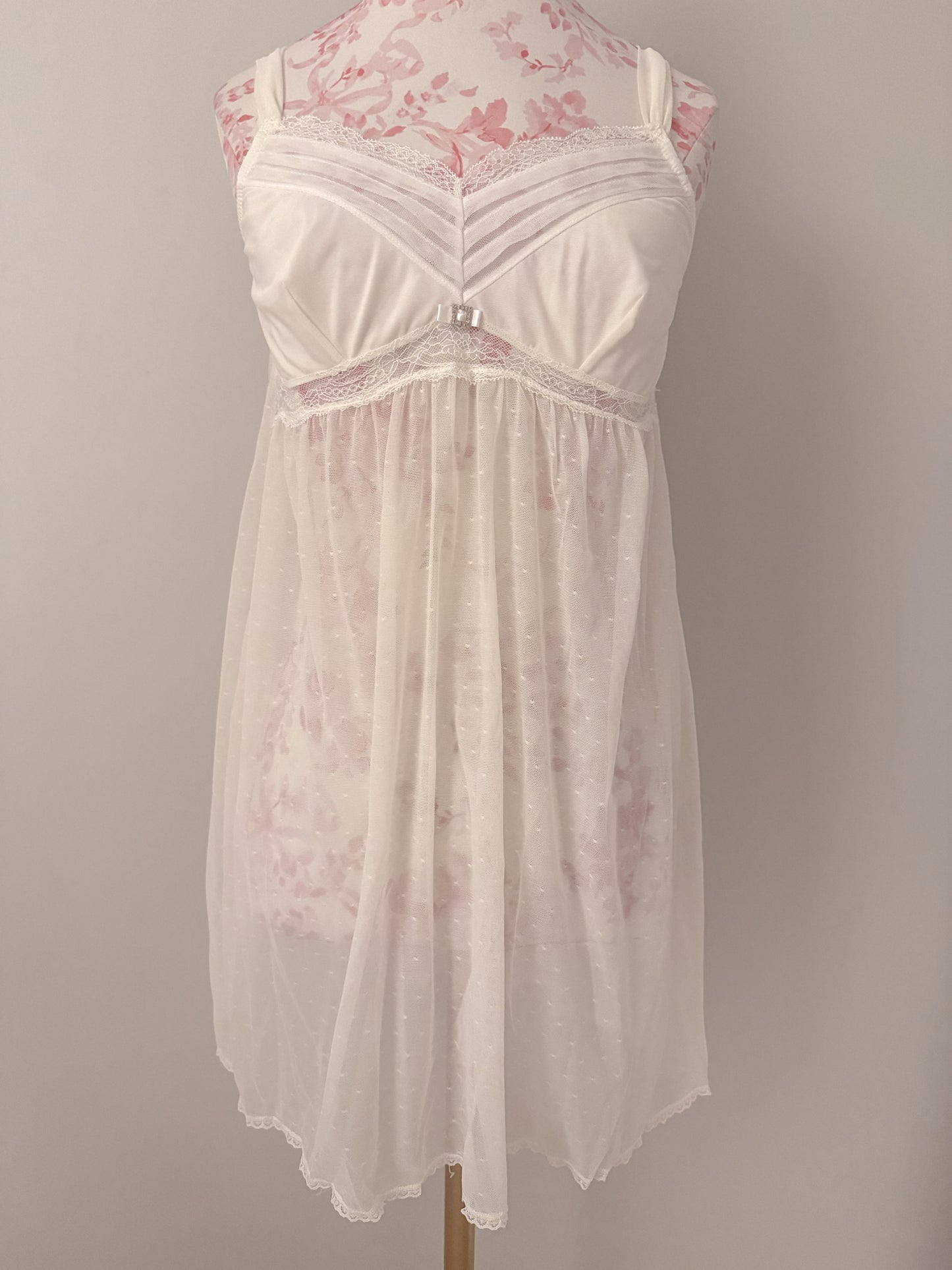 angel white mist bellini babydoll