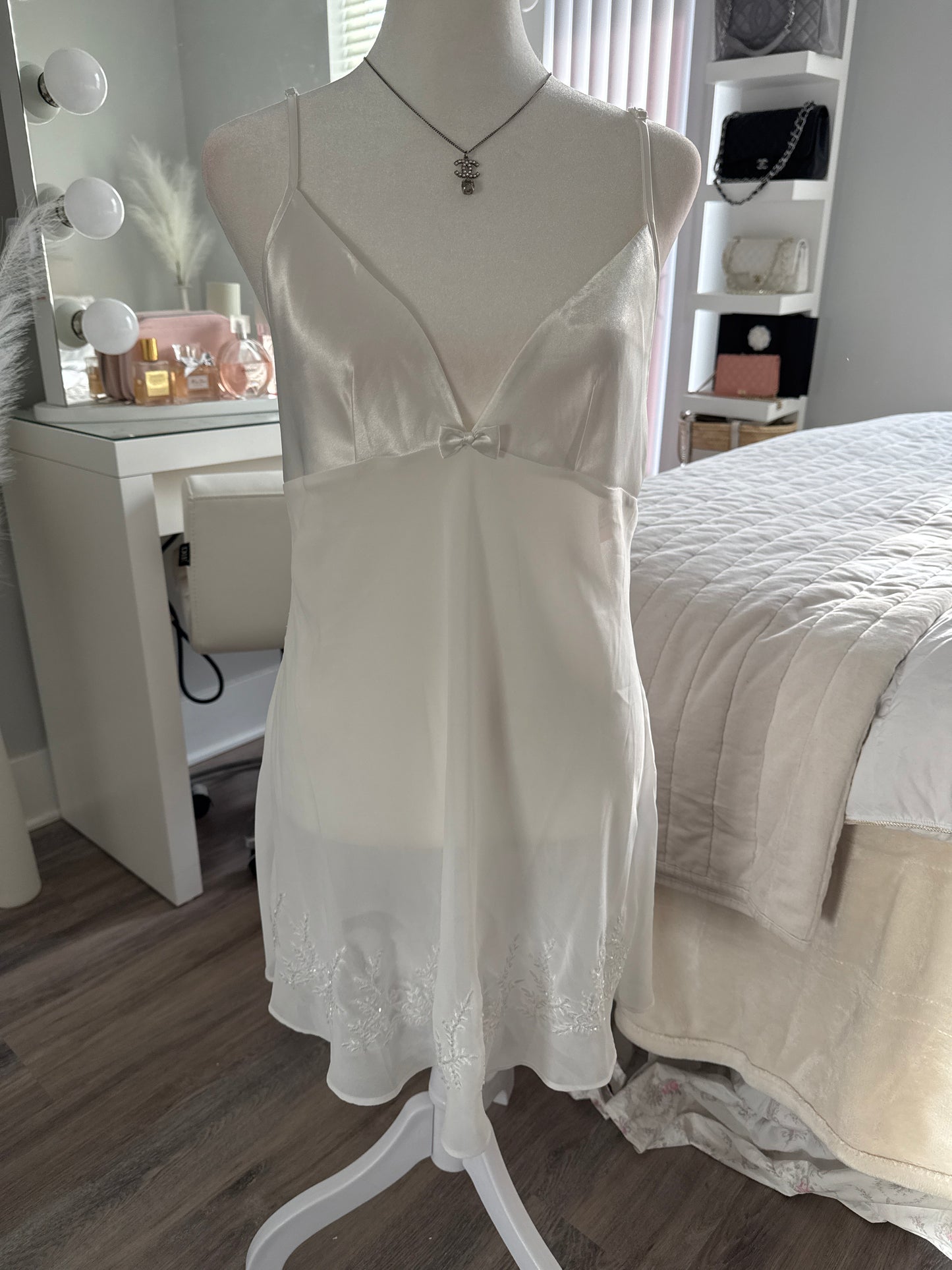 snowberry crystal martini slip dress