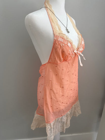 apricot citrus martini slip dress