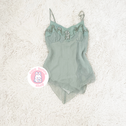 jellyfish sequin beaded top