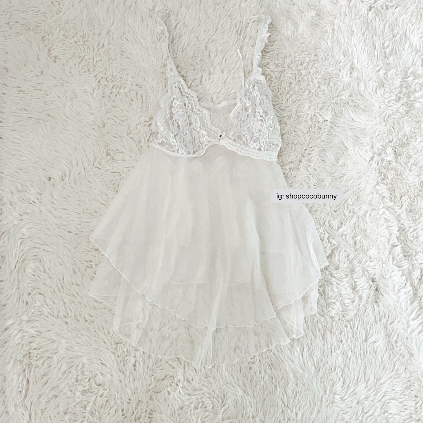 white lily delicate handkerchief slip dress