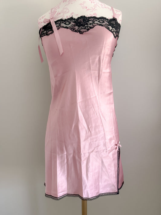 rose twilight shell martini slip dress