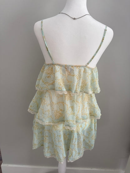 pear yuzu floral martini slip dress