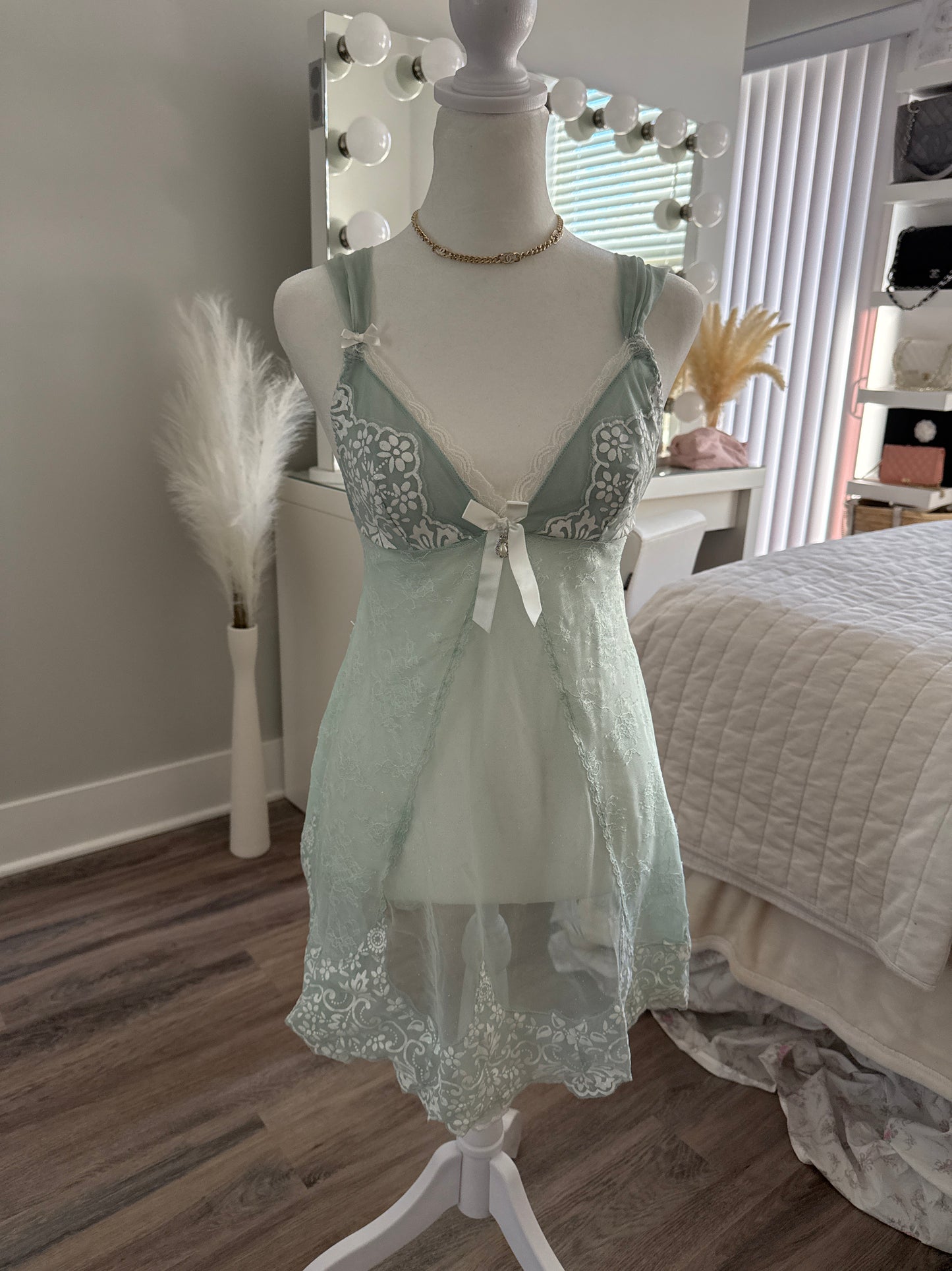 green apple berry martini slip dress