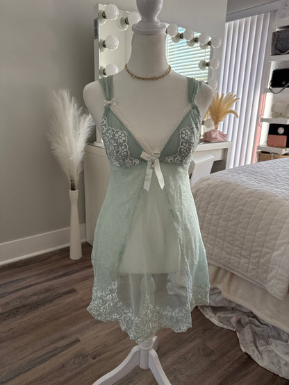 green apple berry martini slip dress