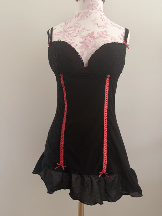 black cherry rose martini slip dress