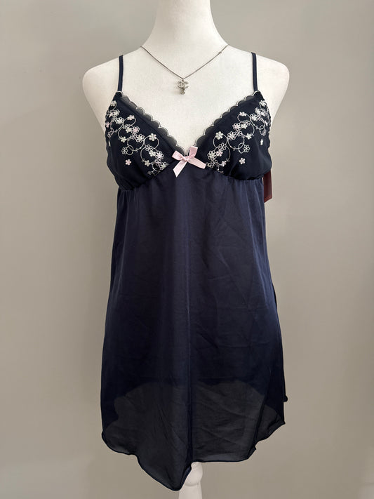 black licorice strawberry martini slip dress