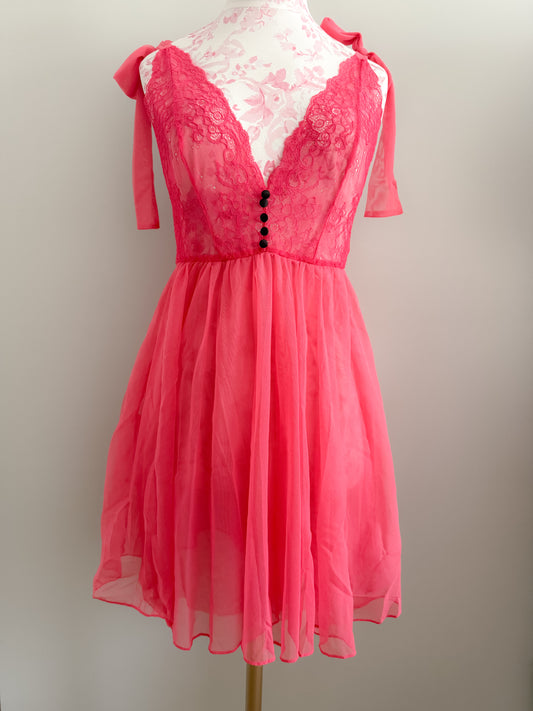 raspberry orchid punch slip dress