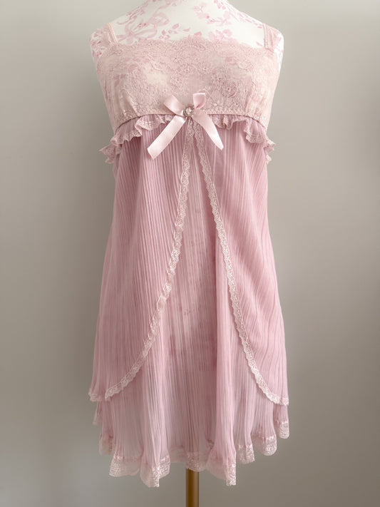 strawberry peony martini slip dress