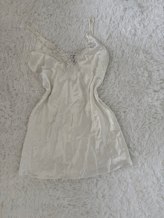 champagne lace slip dress