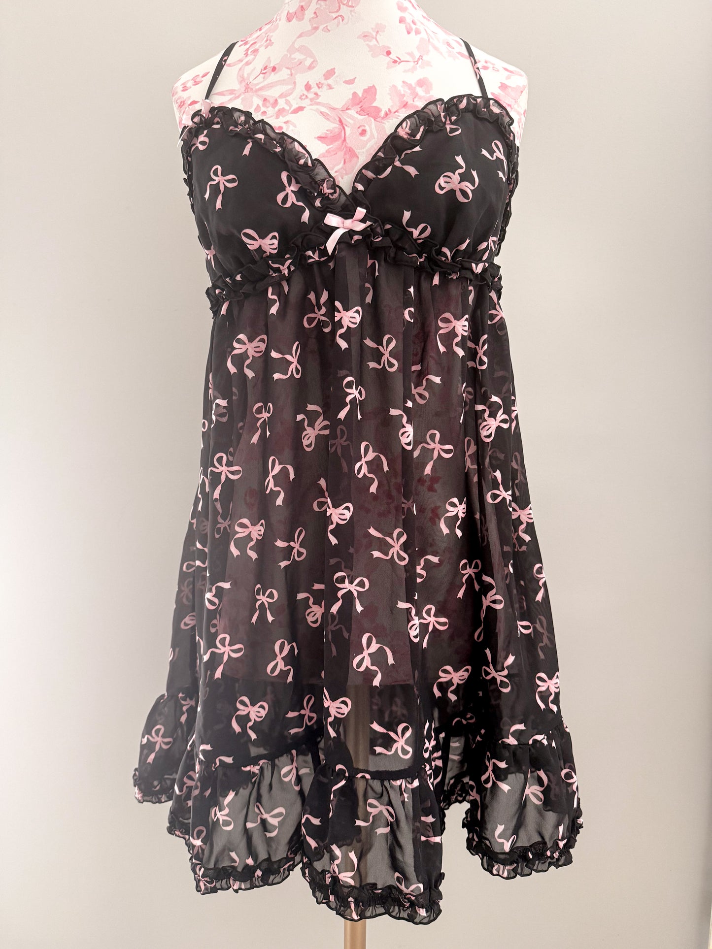 night strawberry bow mojito babydoll