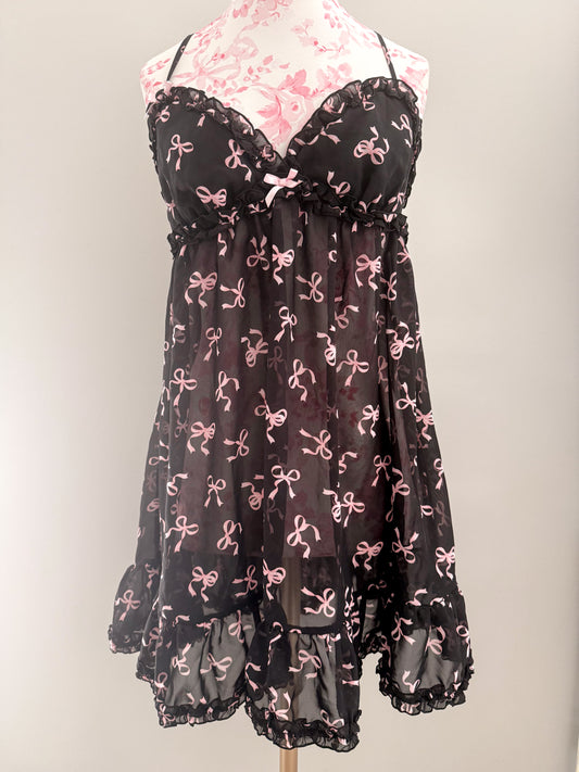 night strawberry bow mojito babydoll
