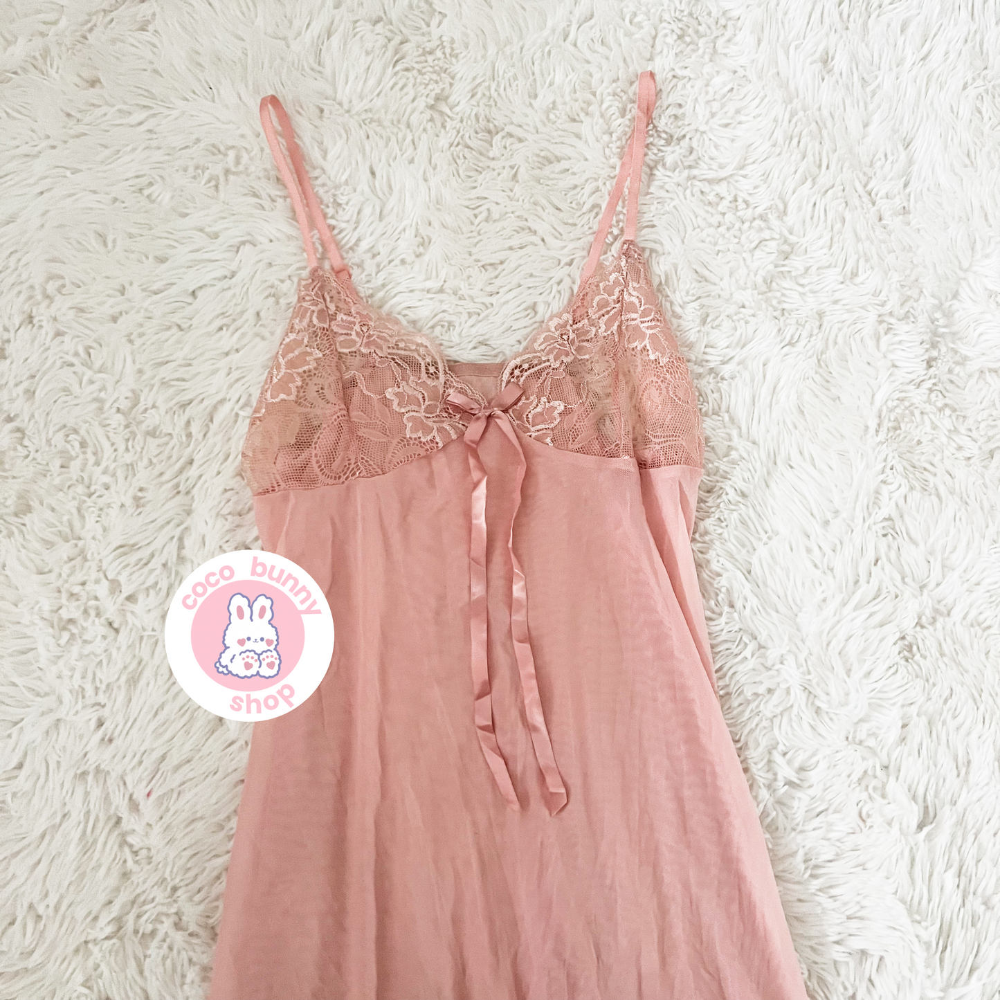 graceful embroidered ribbon bow slip dress
