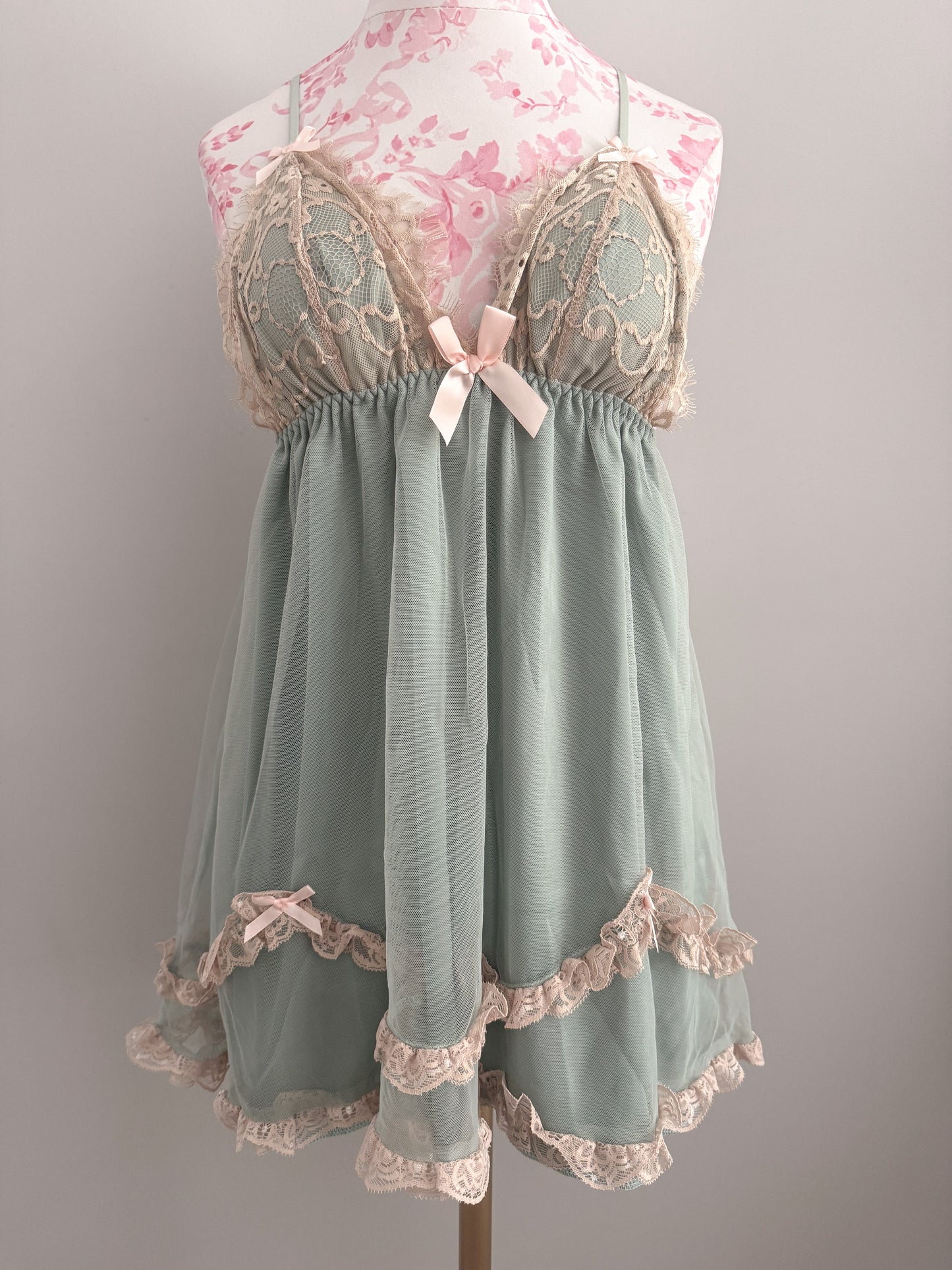 pistachio honey bloom margarita slip dress