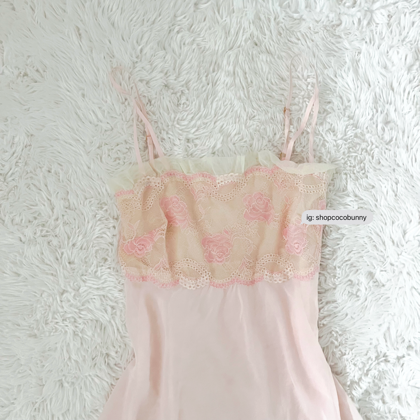 pink rose embroidery bustier slip dress