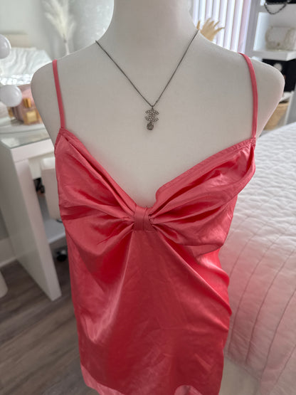 victoria’s secret statement bow slip dress
