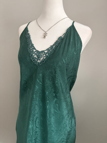 emerald old fashioned cocktail slip dress