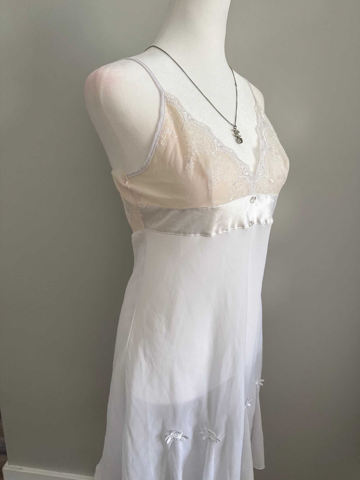 pearl rose martini slip dress