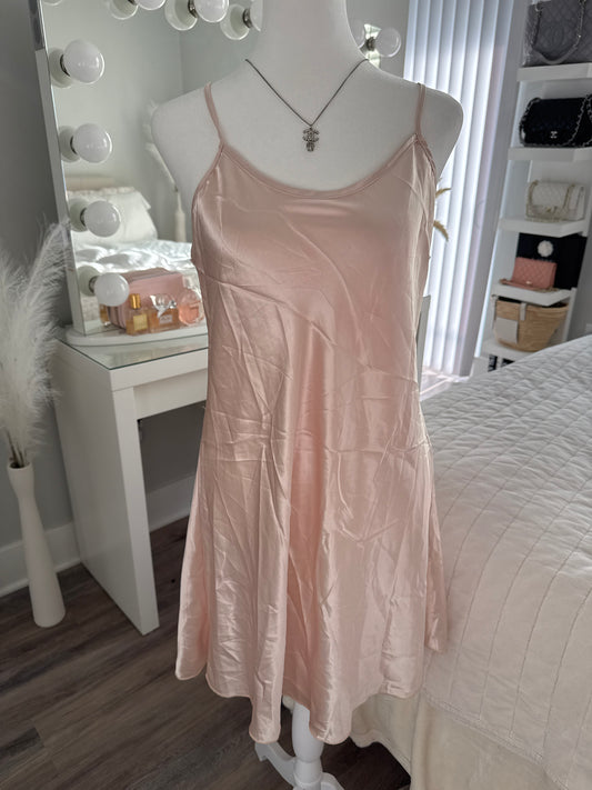 pink grapefruit martini slip dress