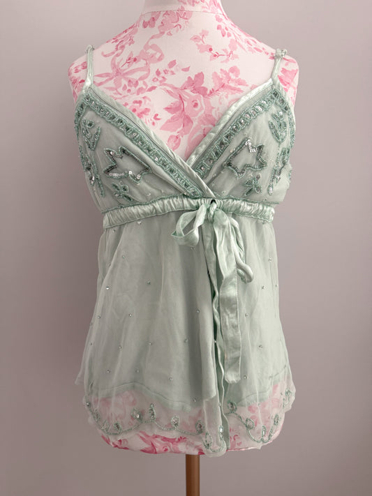 mint dew ribbon mojito babydoll