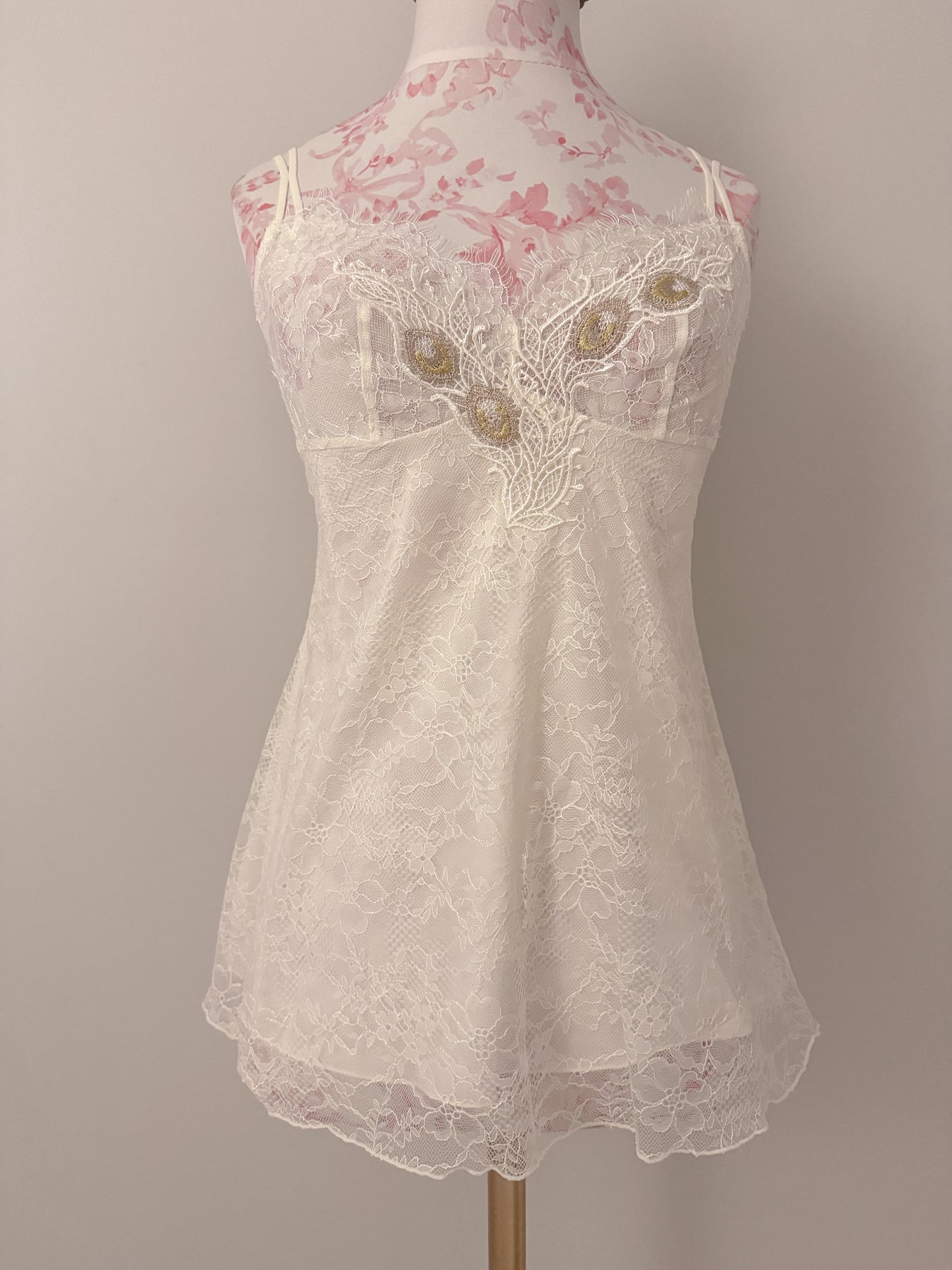 white rose romance martini camisole