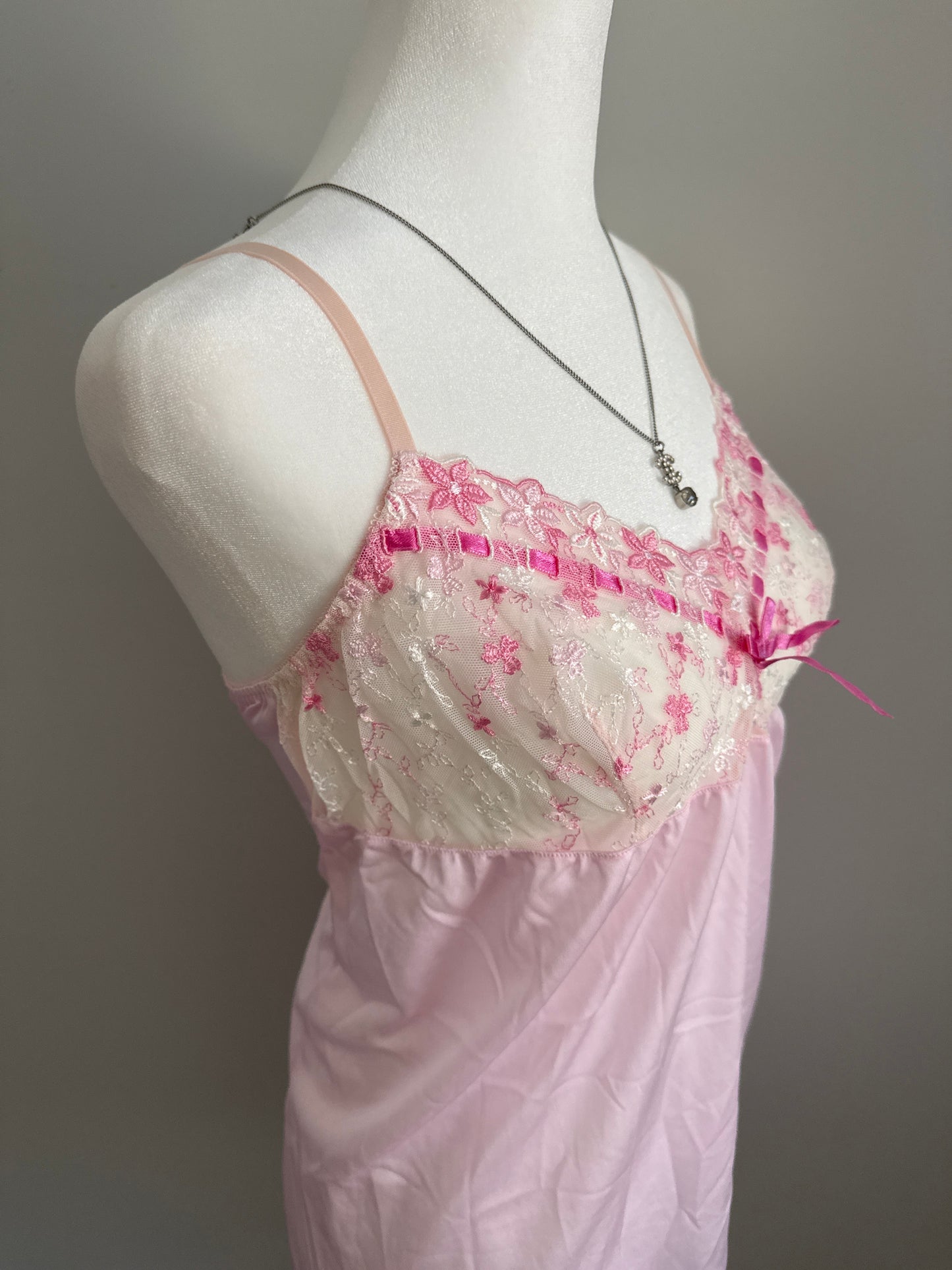 tropical pink apricot mojito slip dress