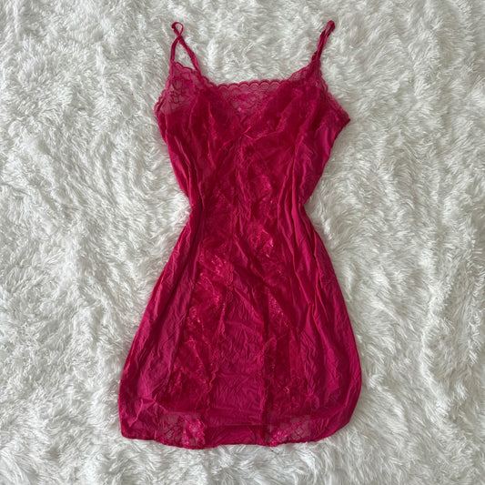 grapefruit madras cocktail slip dress