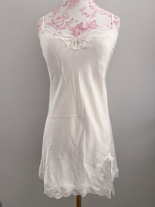 starlight cream twist martini slip dress