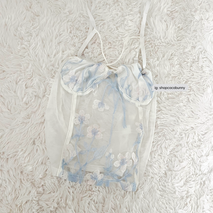 floral embroidery pastel camisole