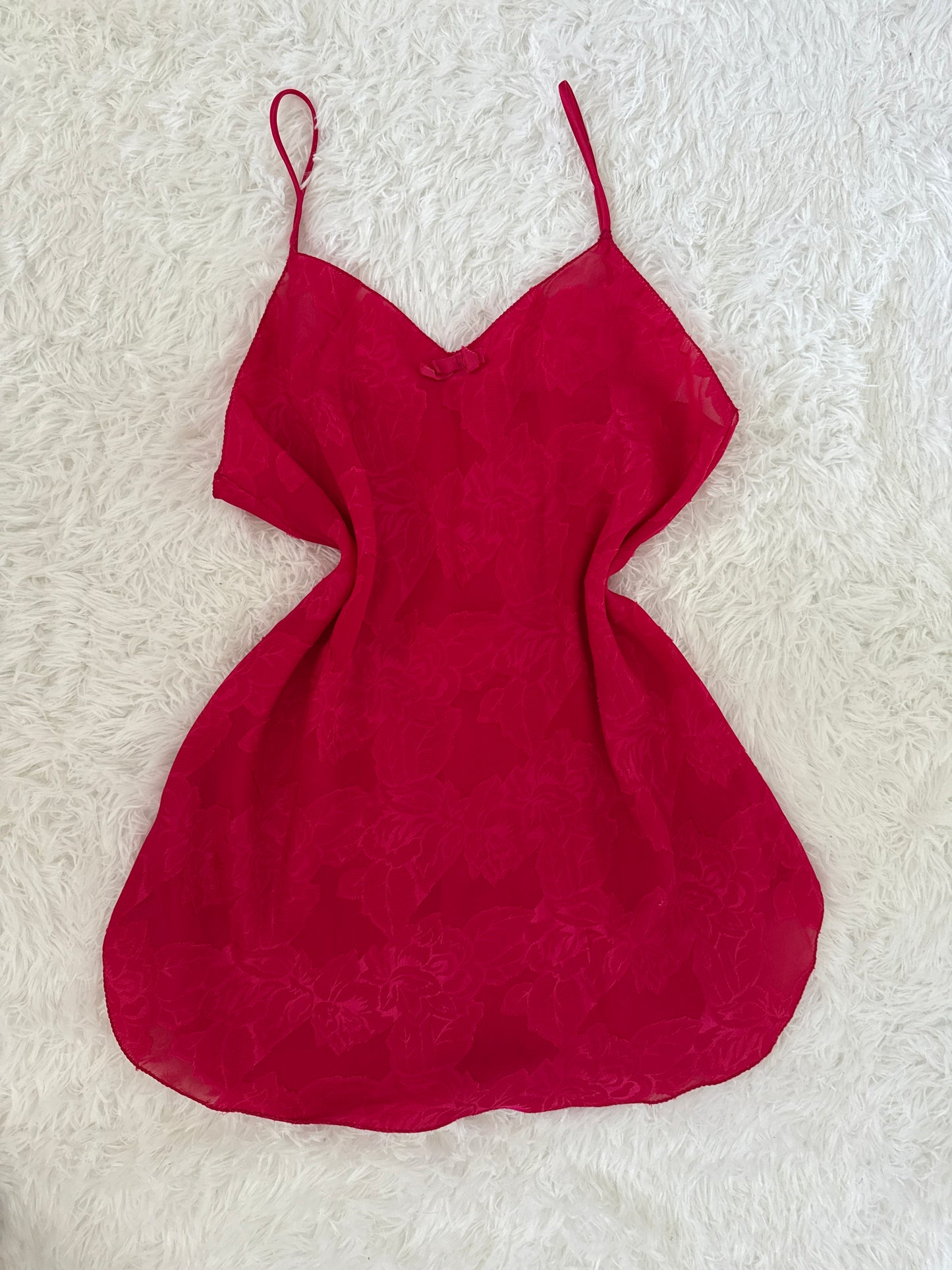 cherry rose wine slip dress