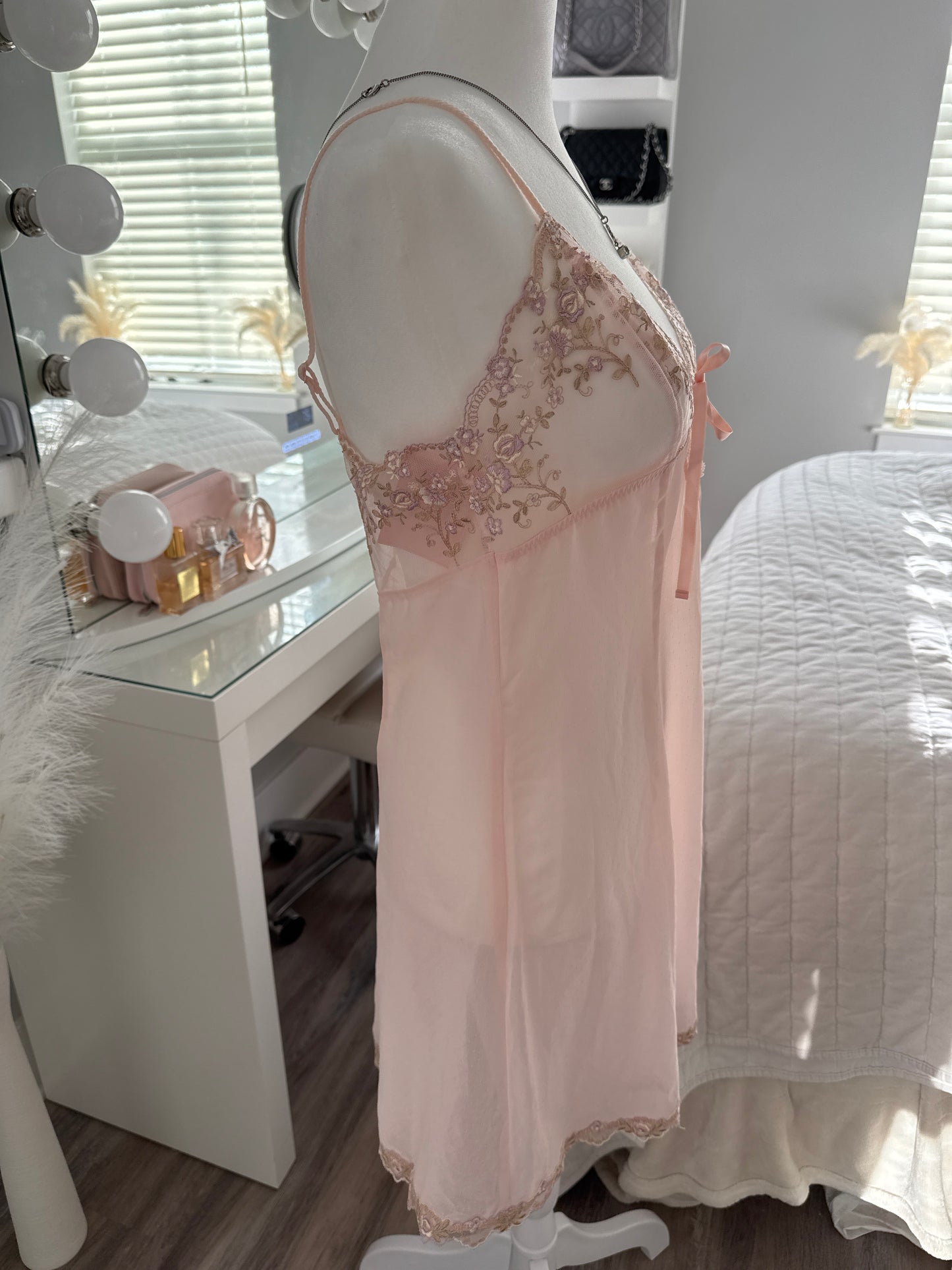 pink cloud guava cocktail slip dress