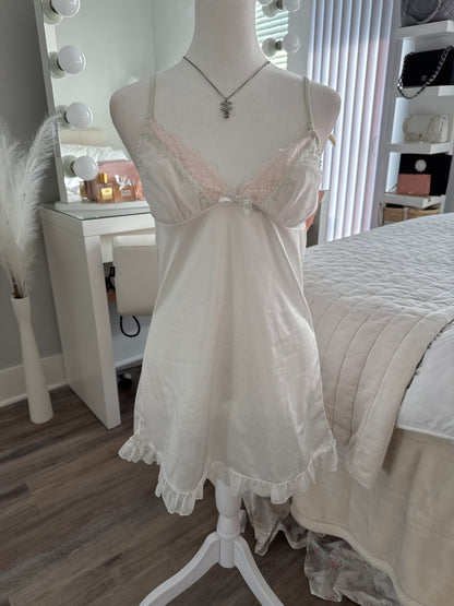 white pumpkin martini slip dress