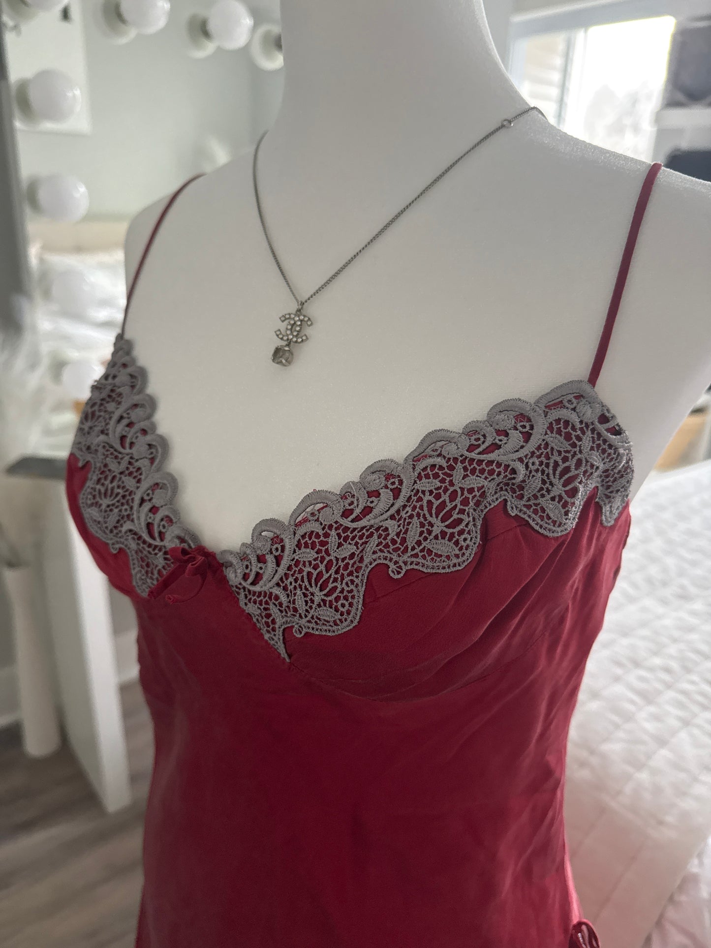 victoria’s secret 1998 red slip dress