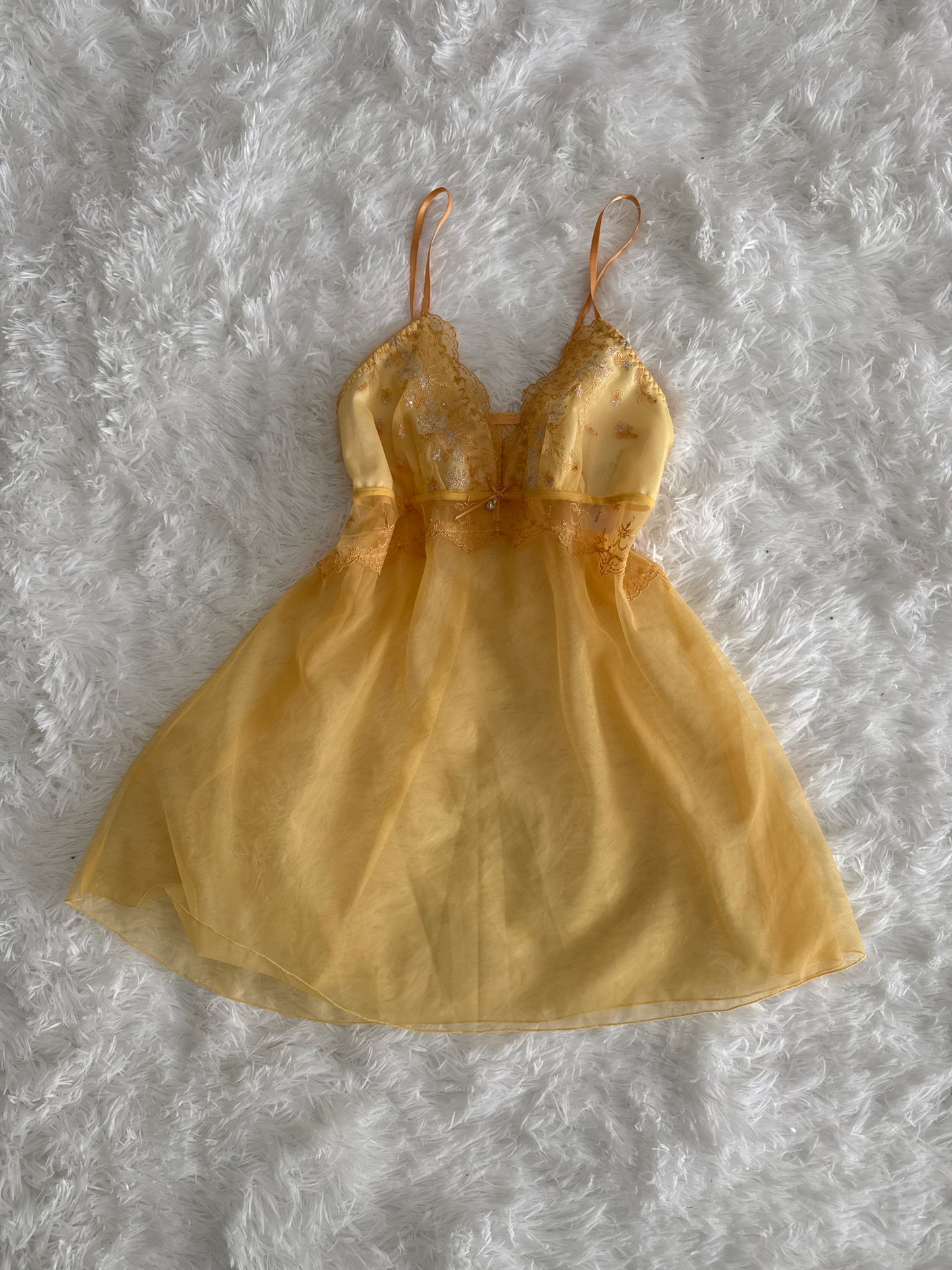 lemon and peach bellini slip dress