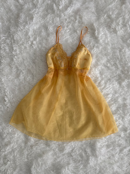 lemon and peach bellini slip dress