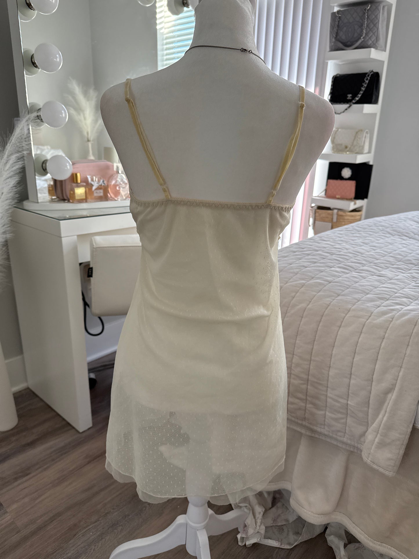 fairy purple belt bow ruched slip dress