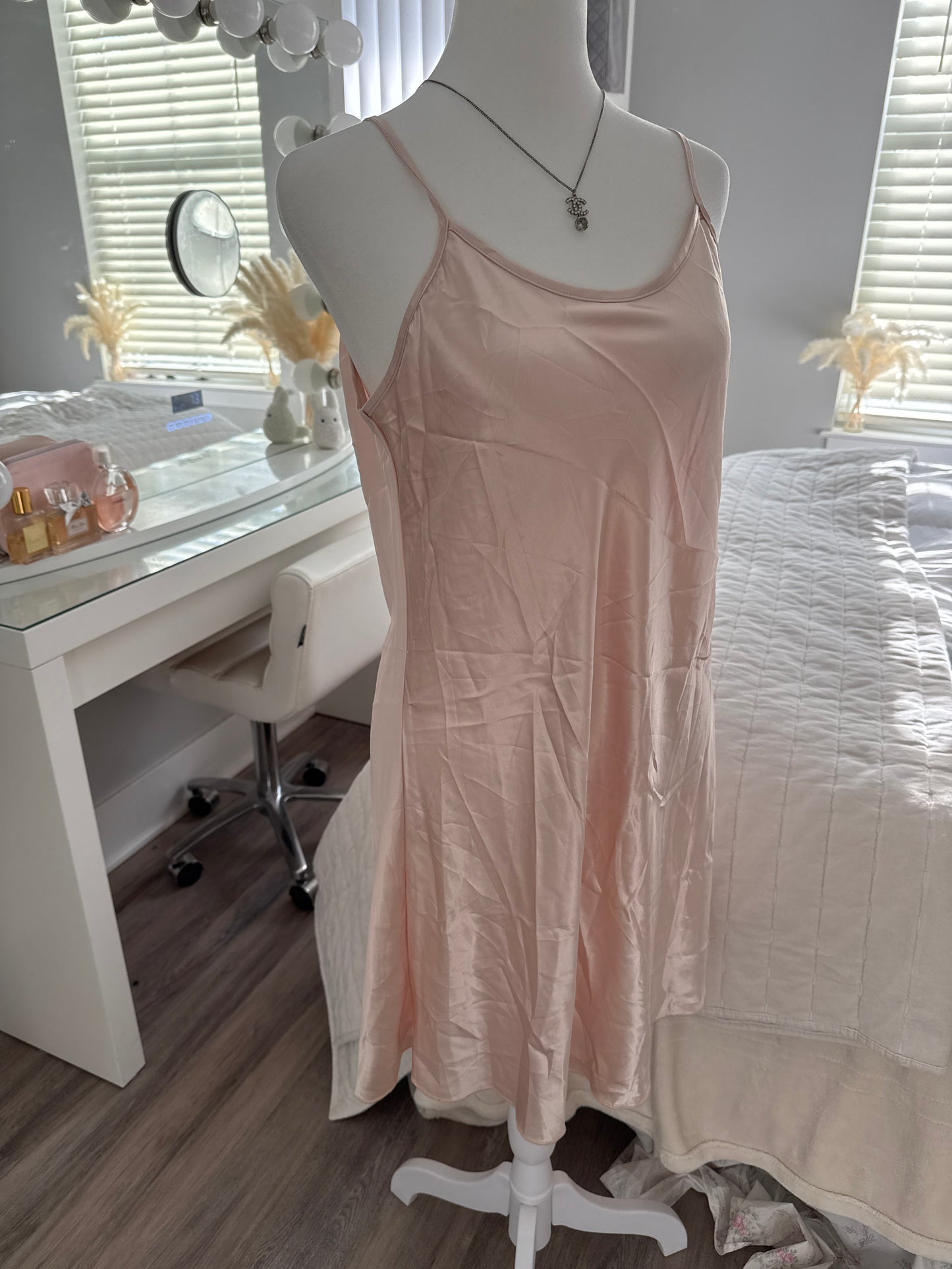 pink grapefruit martini slip dress