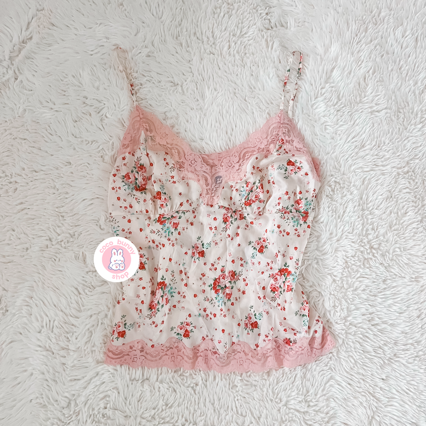 dainty elise floral pink lace camisole